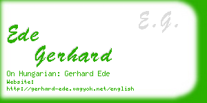 ede gerhard business card